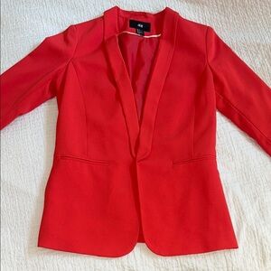 H&M Red/Orange Blazer Tailored Suit Jacket